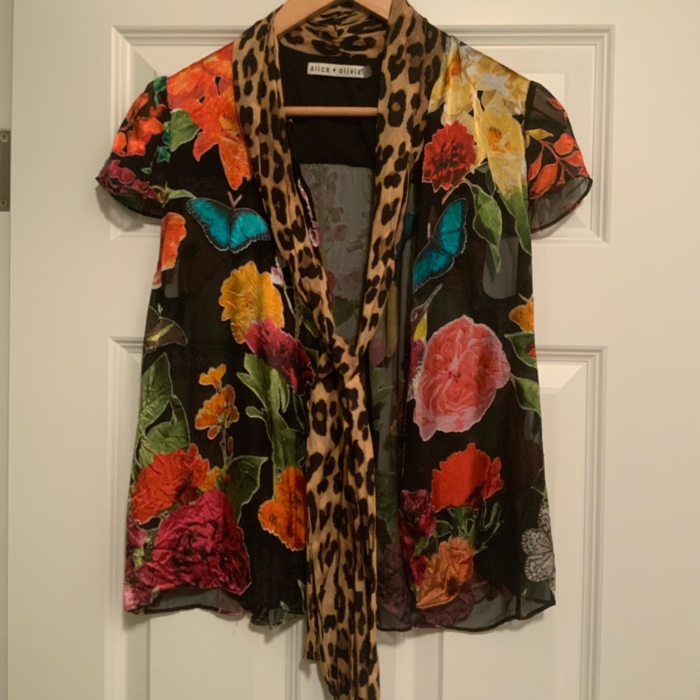 Alice and Olivia Floral Style Blouse